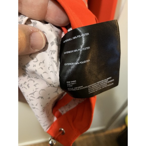 Bernardo Jacket Womens Size M Red Wind Rain Outdoors Hood Lightweight Casual - Picture 8 of 12